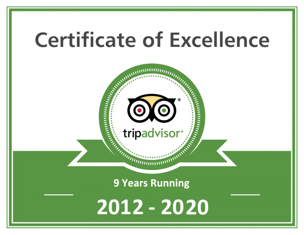 Certificate Of Excellence 2012-2020